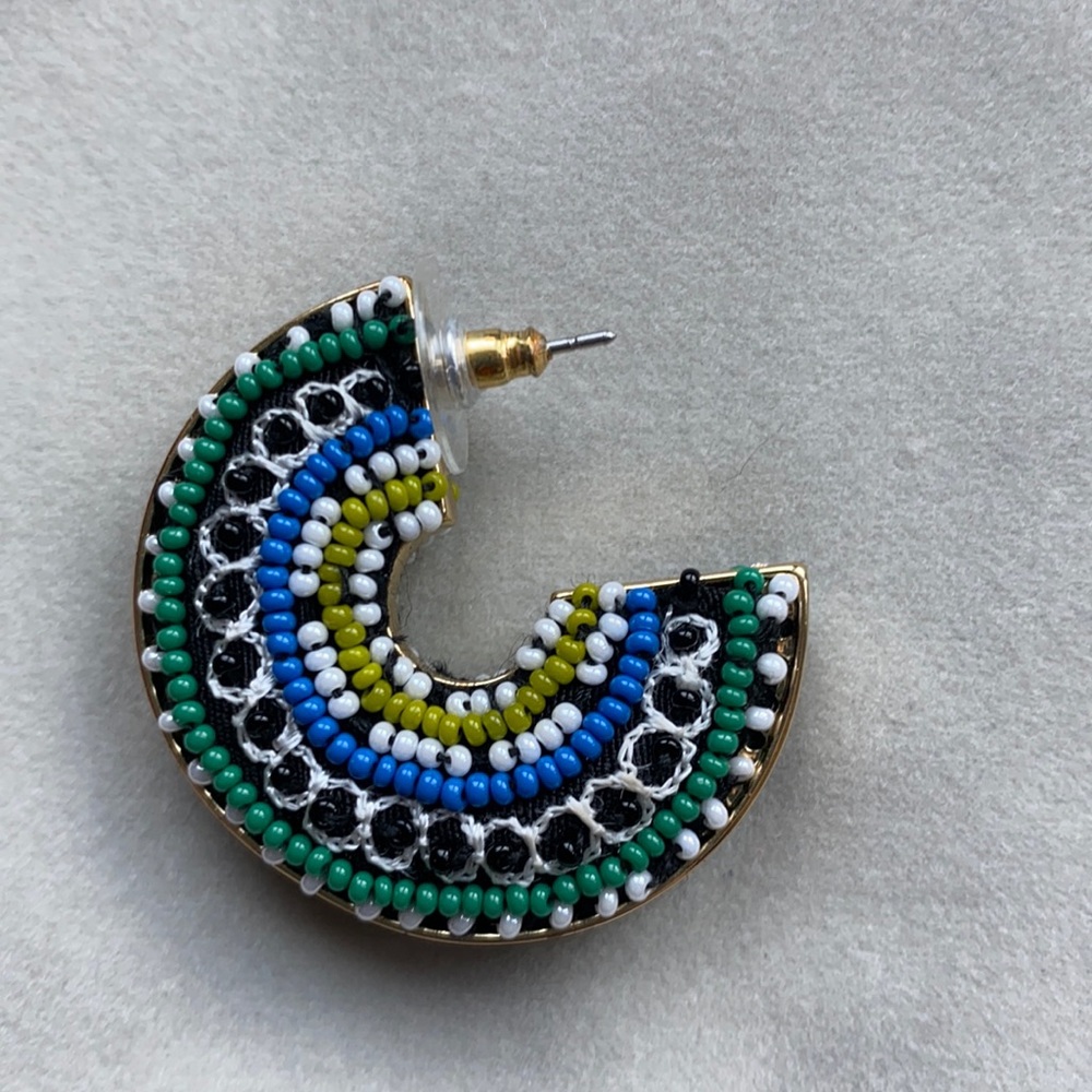 Mignonne Gavigan - Penelope Hoop Earrings, blue/green